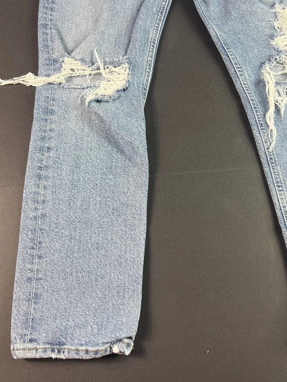 AGOLDE Jeans Womens 26x25* Riley High Rise Straight Crop Blue Faded Denim Tag 27